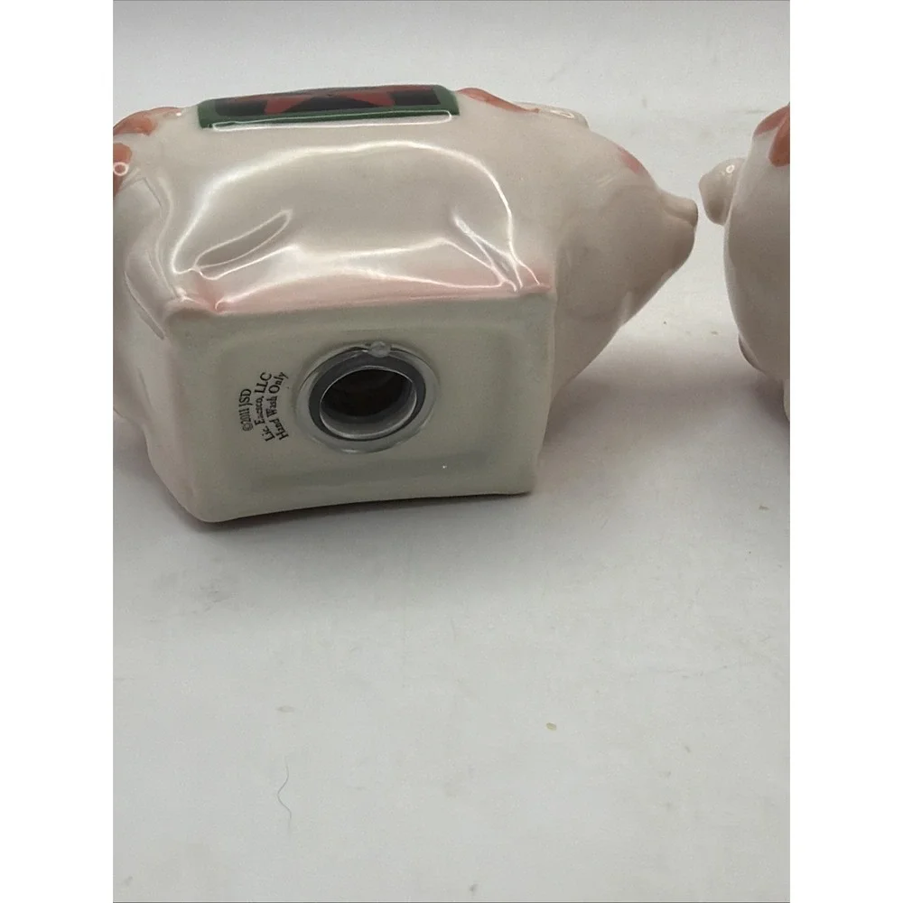 Jim Shore Salt Pepper Shakers Heartwood Creek Ceramic Enesco Pig NIB